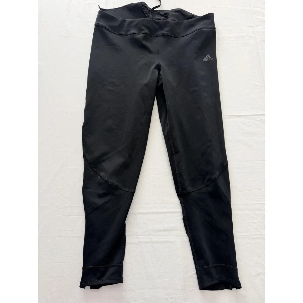 Adidas‎ ClimaCool Leggings Mens XL Black Compression Running Leggings Zip Pocket